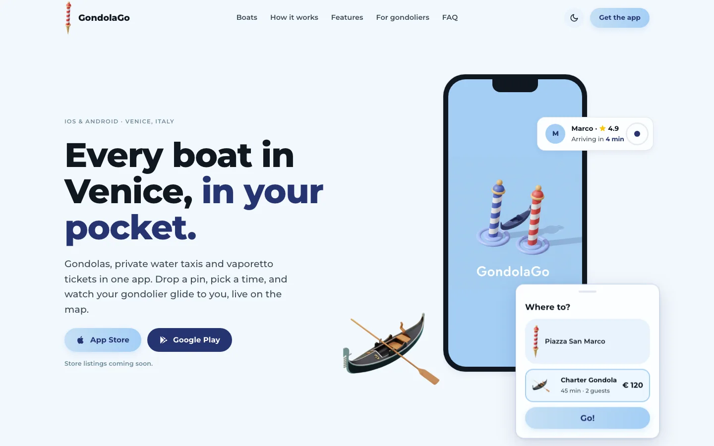 GondolaGo website